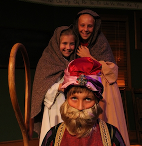 Kids' Christmas play in Dad's Christmas Miracle