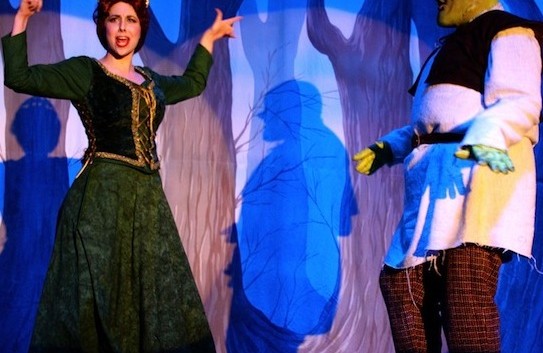 Shrek and Fiona in Shrek the Musical at Roger Rocka's Dinner Theater